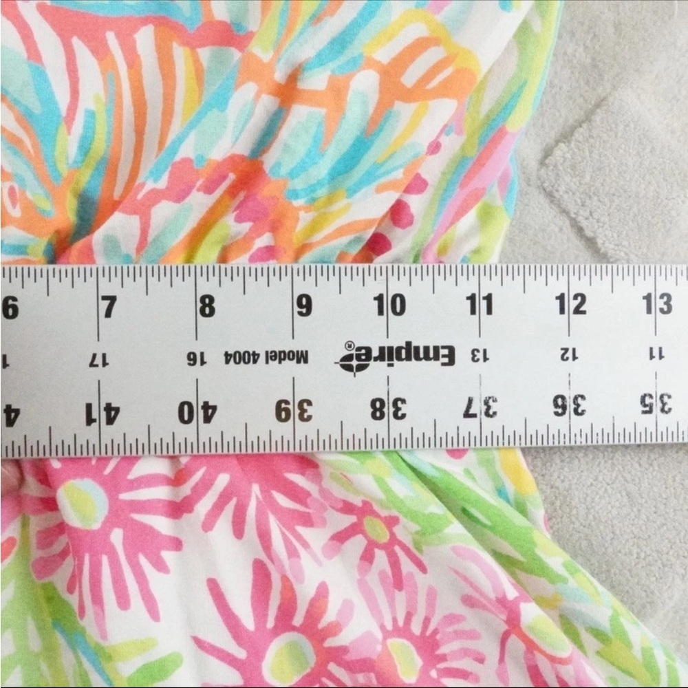 Lilly Pulitzer Dominica Sun Dress Womens XS Lovers Coral Handkerchief Hem - Picture 10 of 14